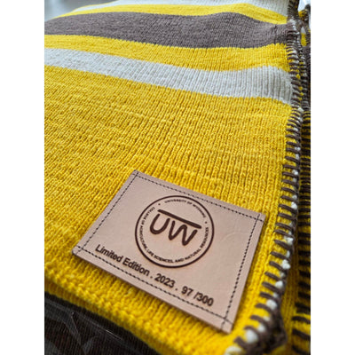 University of Wyoming High Plains Brown and Gold Wool Throw